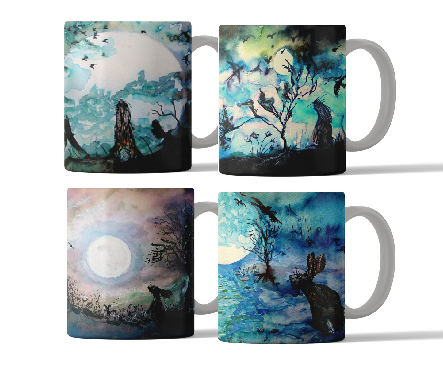 Set of 4 Moongazing Hare Mugs