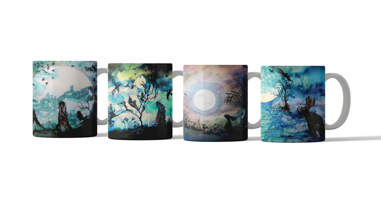 Set of 4 Moongazing Hare Mugs