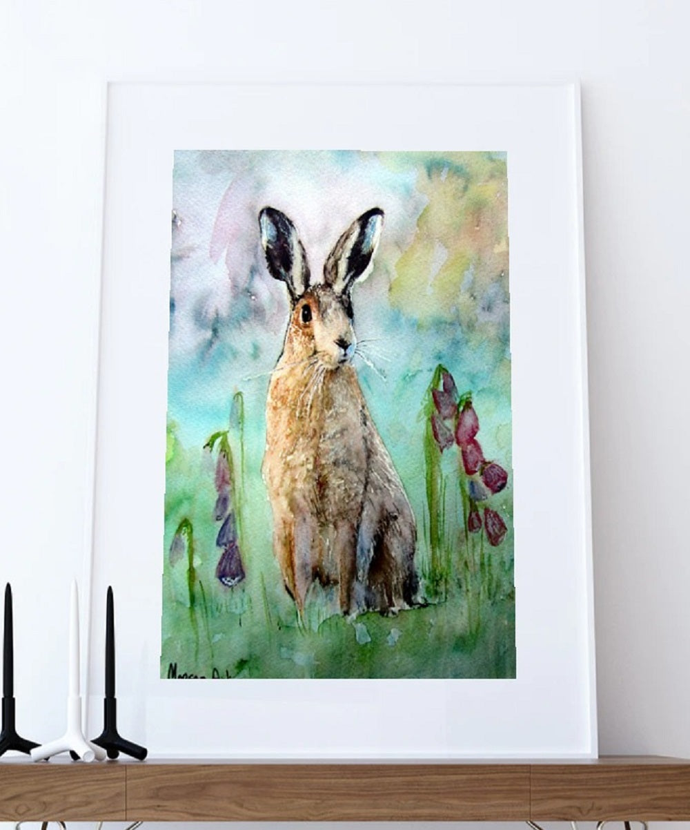 "Dreamy Hare" Print - Canvas / Print / Poster various sizes, from original painting