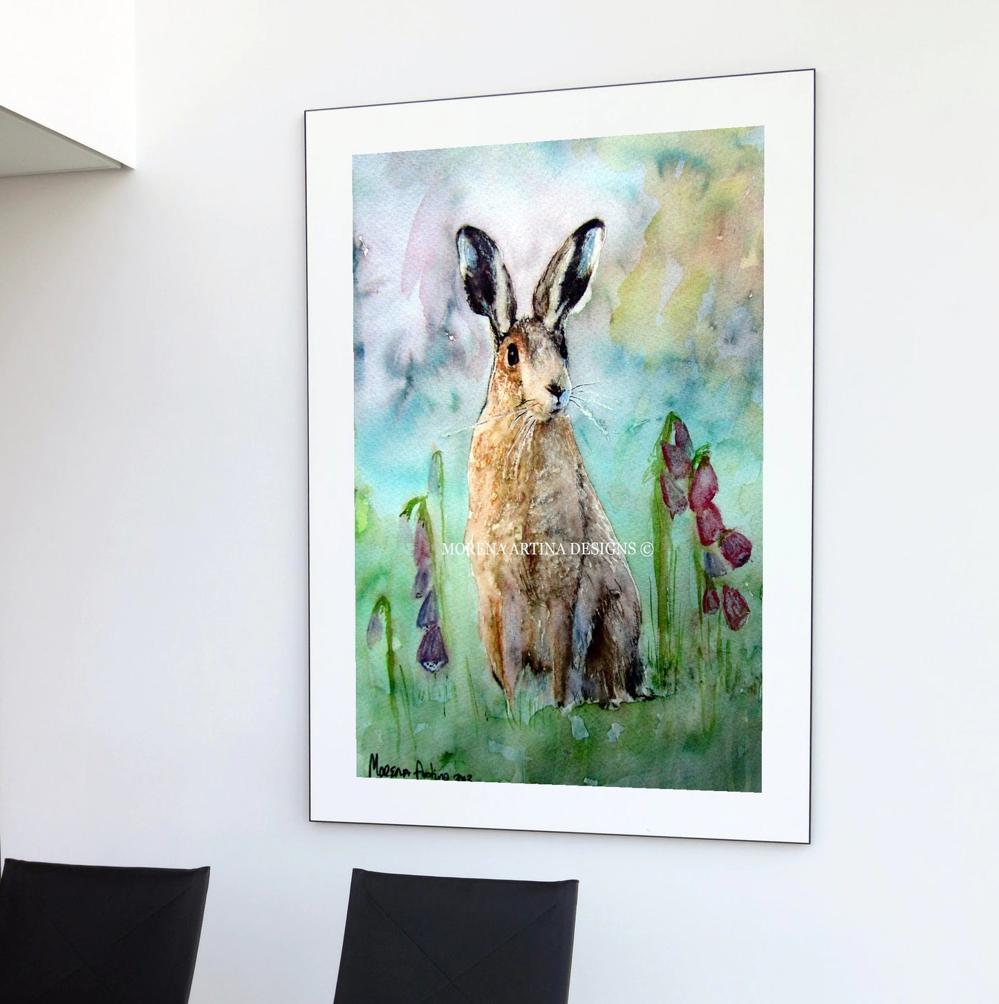 "Dreamy Hare" Print - Canvas / Print / Poster various sizes, from original painting