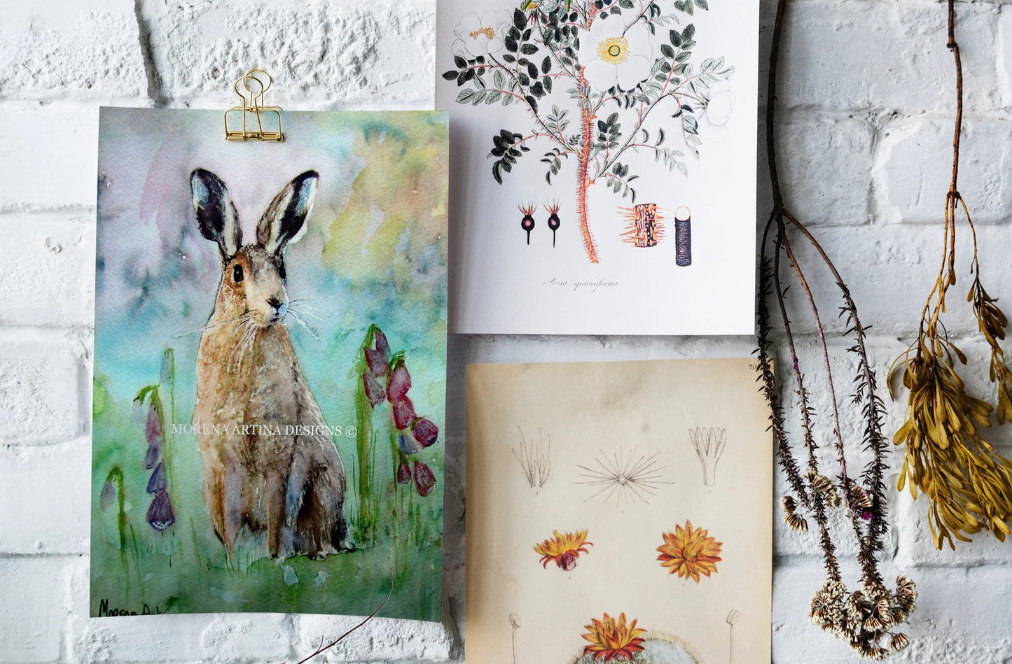 "Dreamy Hare" Print - Canvas / Print / Poster various sizes, from original painting