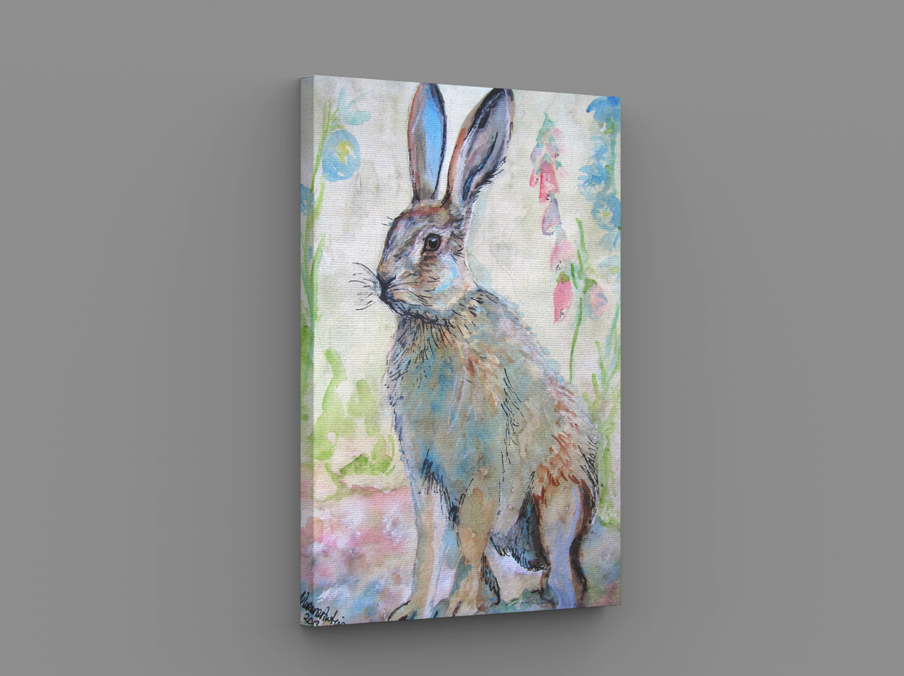 "Vintage Hare" Print - Canvas / Print / Poster various sizes, from original painting