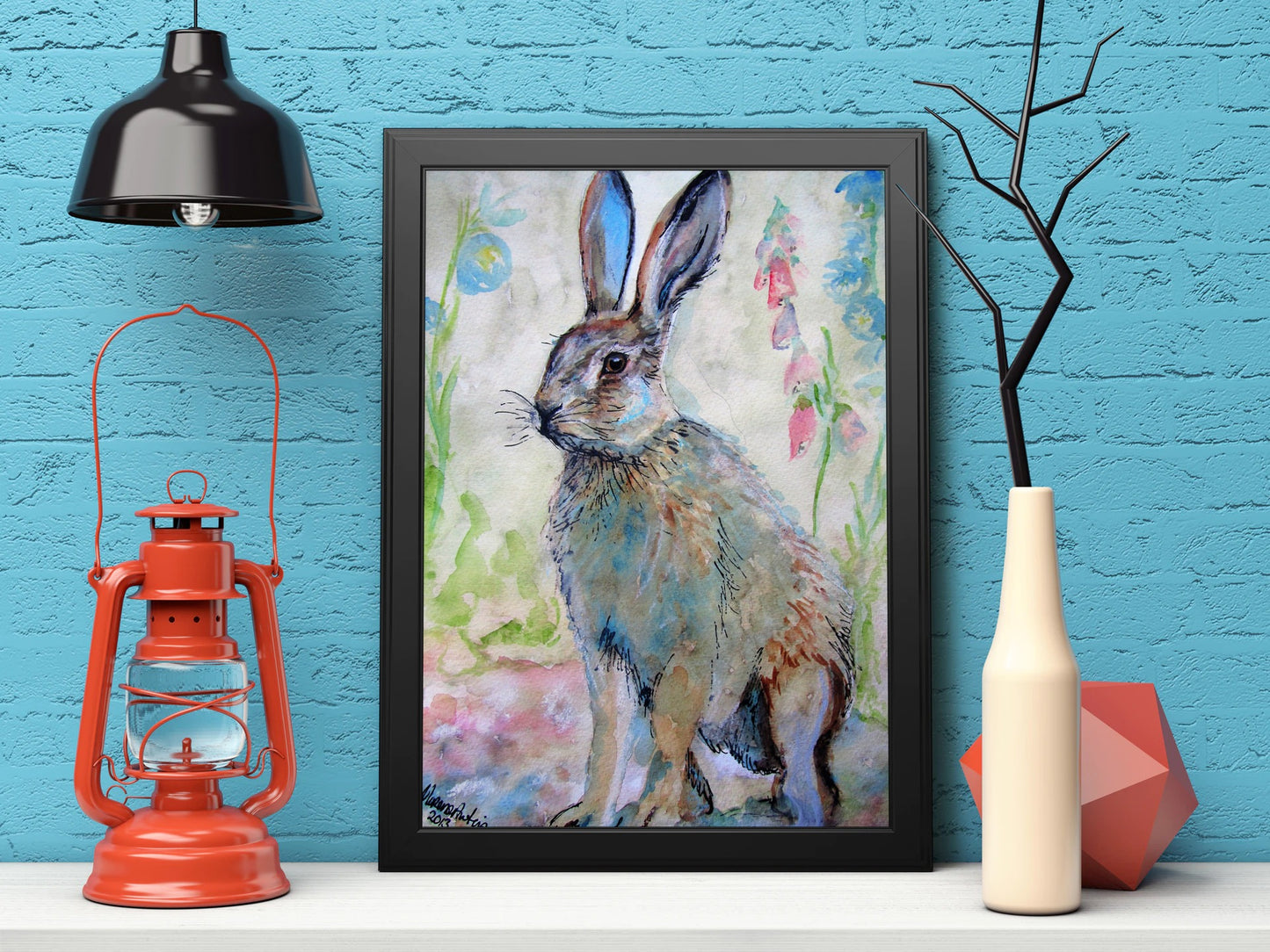 "Vintage Hare" Print - Canvas / Print / Poster various sizes, from original painting