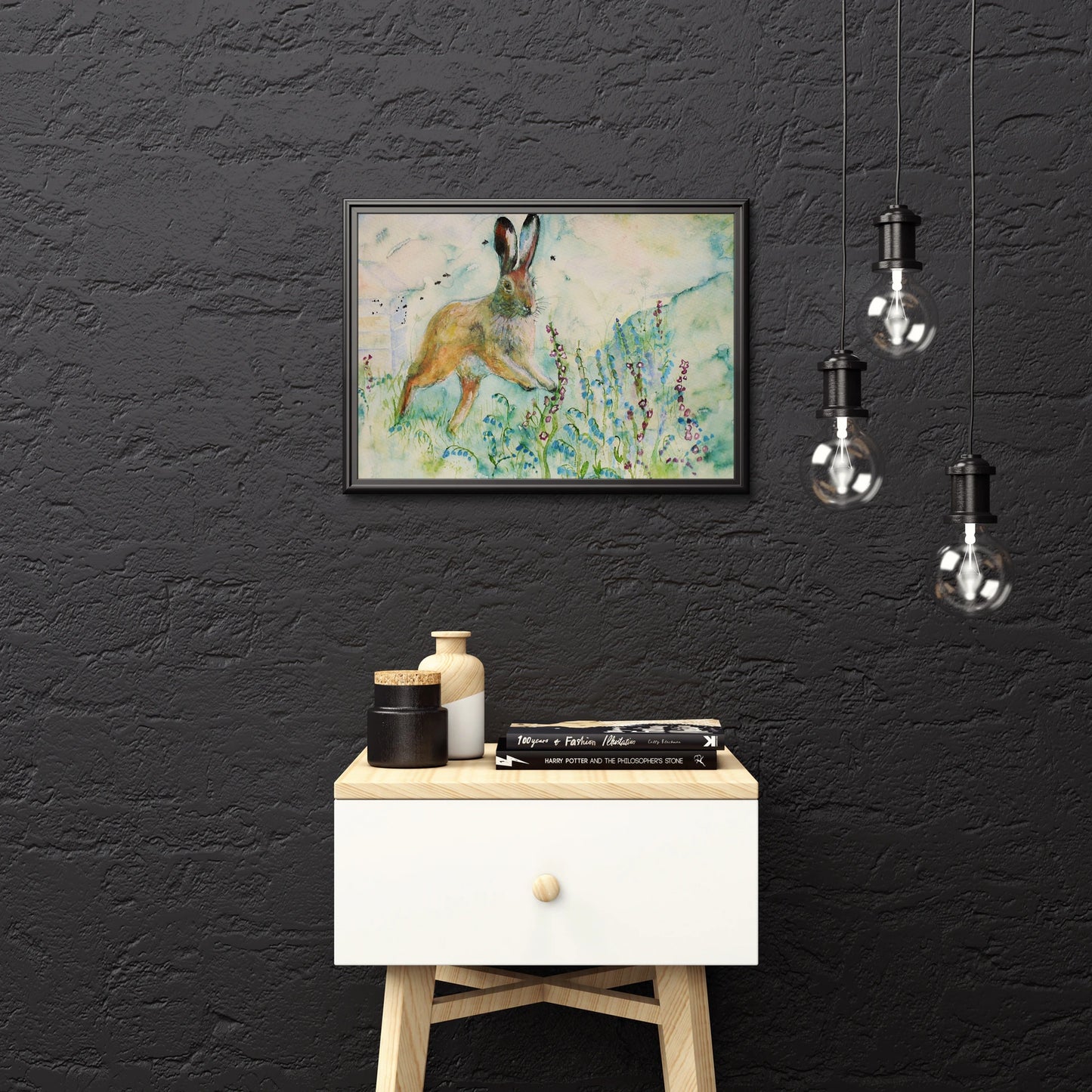 "Hare and Bluebells" Print - Canvas / Print / Poster various sizes, from original painting