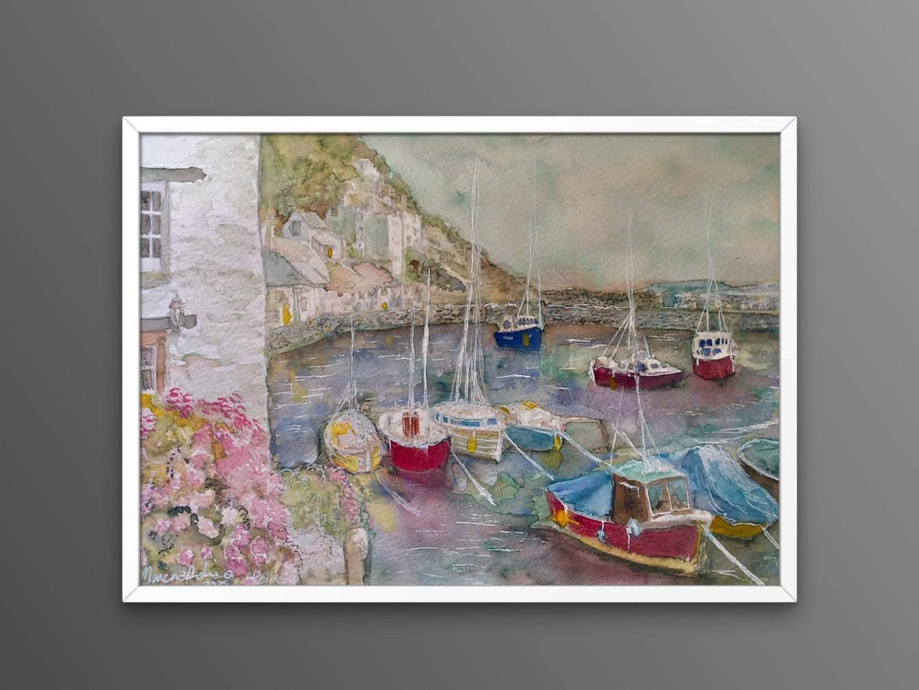 "Polperro" Print - Cornish seaside - Canvas / Print / Poster various sizes, from original painting