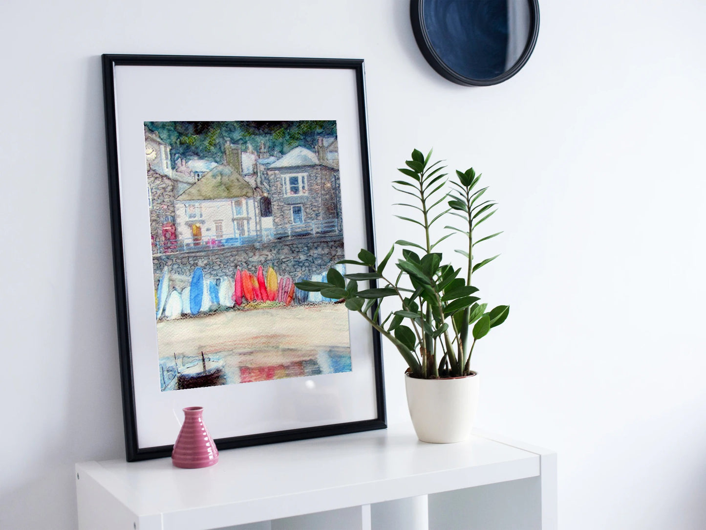 "Mousehole" Print - Cornish seaside - Canvas / Print / Poster various sizes, from original painting