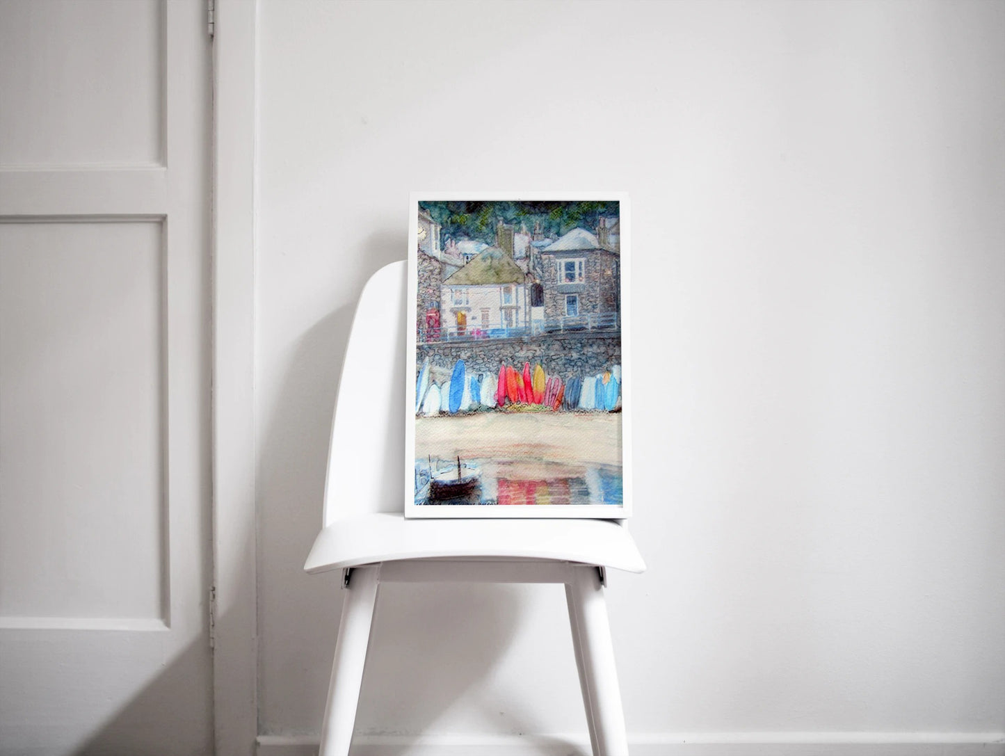 "Mousehole" Print - Cornish seaside - Canvas / Print / Poster various sizes, from original painting
