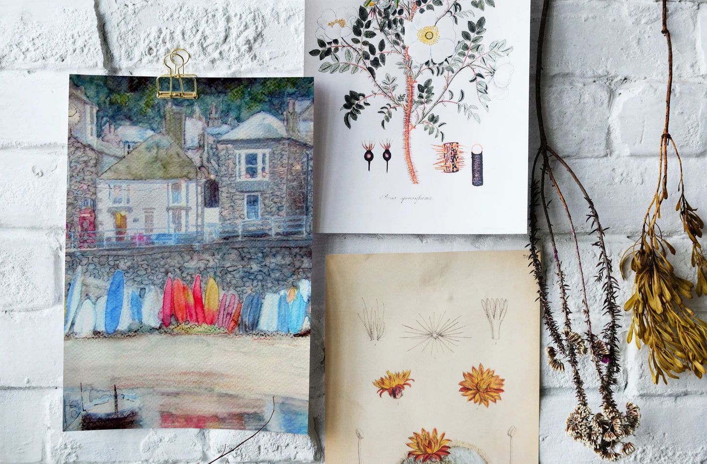 "Mousehole" Print - Cornish seaside - Canvas / Print / Poster various sizes, from original painting