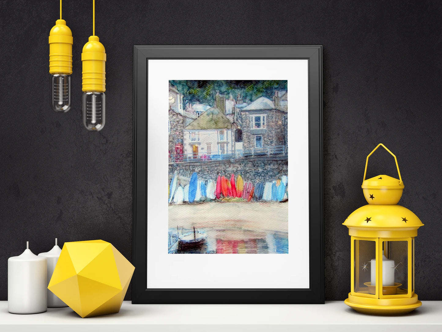 "Mousehole" Print - Cornish seaside - Canvas / Print / Poster various sizes, from original painting