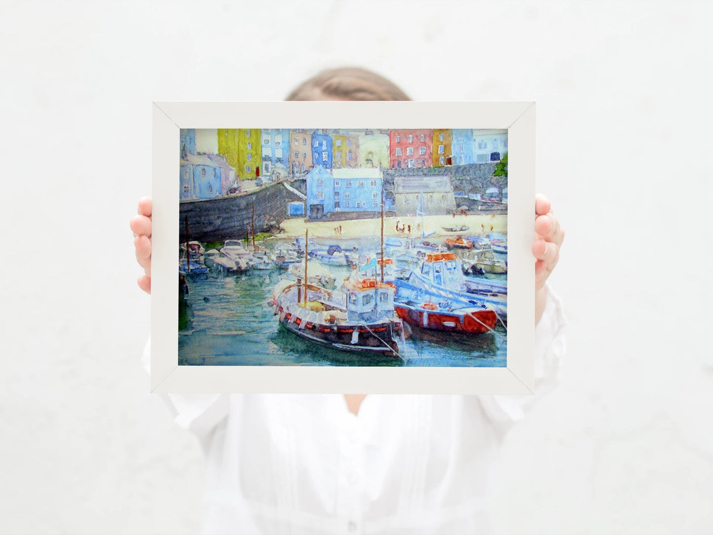 "Tenby" Print - Cornish seaside - Canvas / Print / Poster various sizes, from original painting