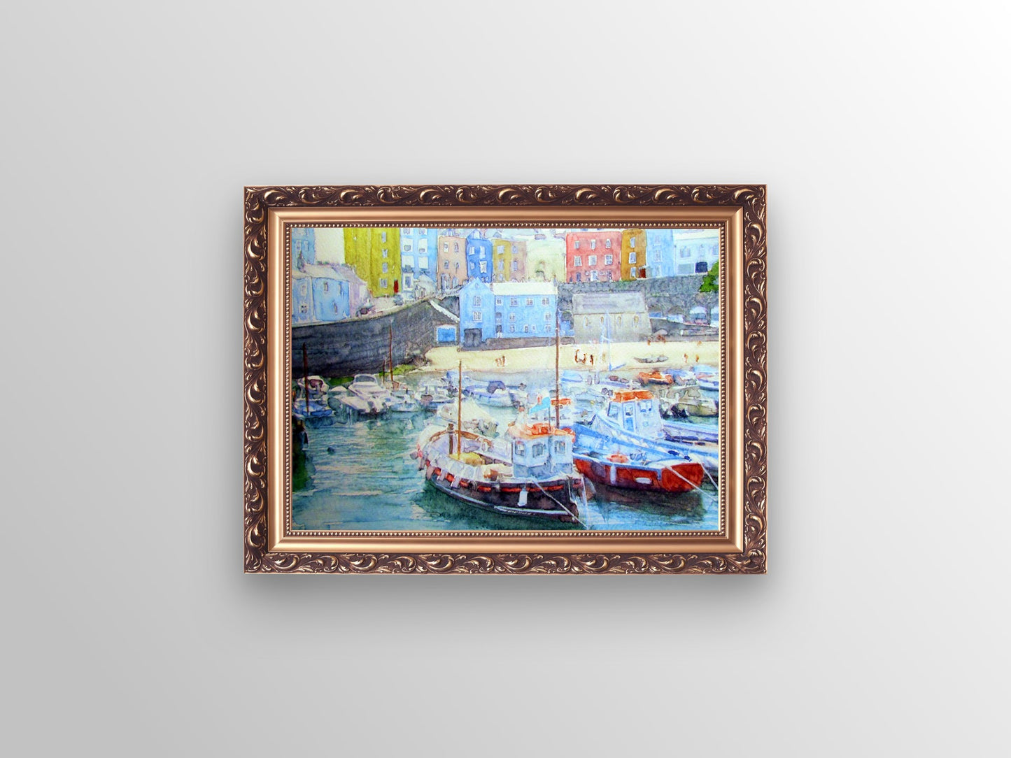 "Tenby" Print - Cornish seaside - Canvas / Print / Poster various sizes, from original painting