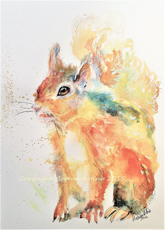 "Squirrel" Print - Canvas / Print / Poster various sizes, from original painting